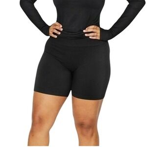 Victoria's Secret PINK Active seamless ribbed athletic bike short black Medium